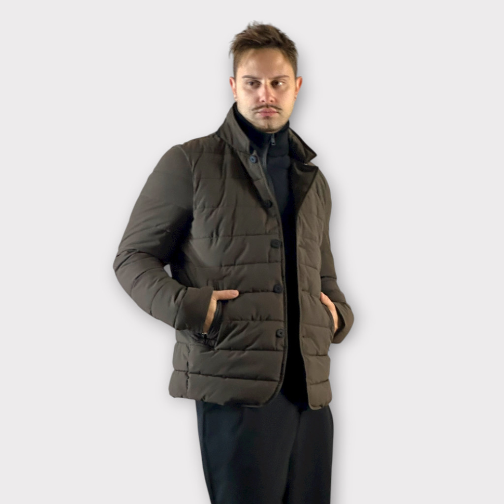 IMG 2793 Καπιτονέ Μπουφάν Με Επένδυση Cacao