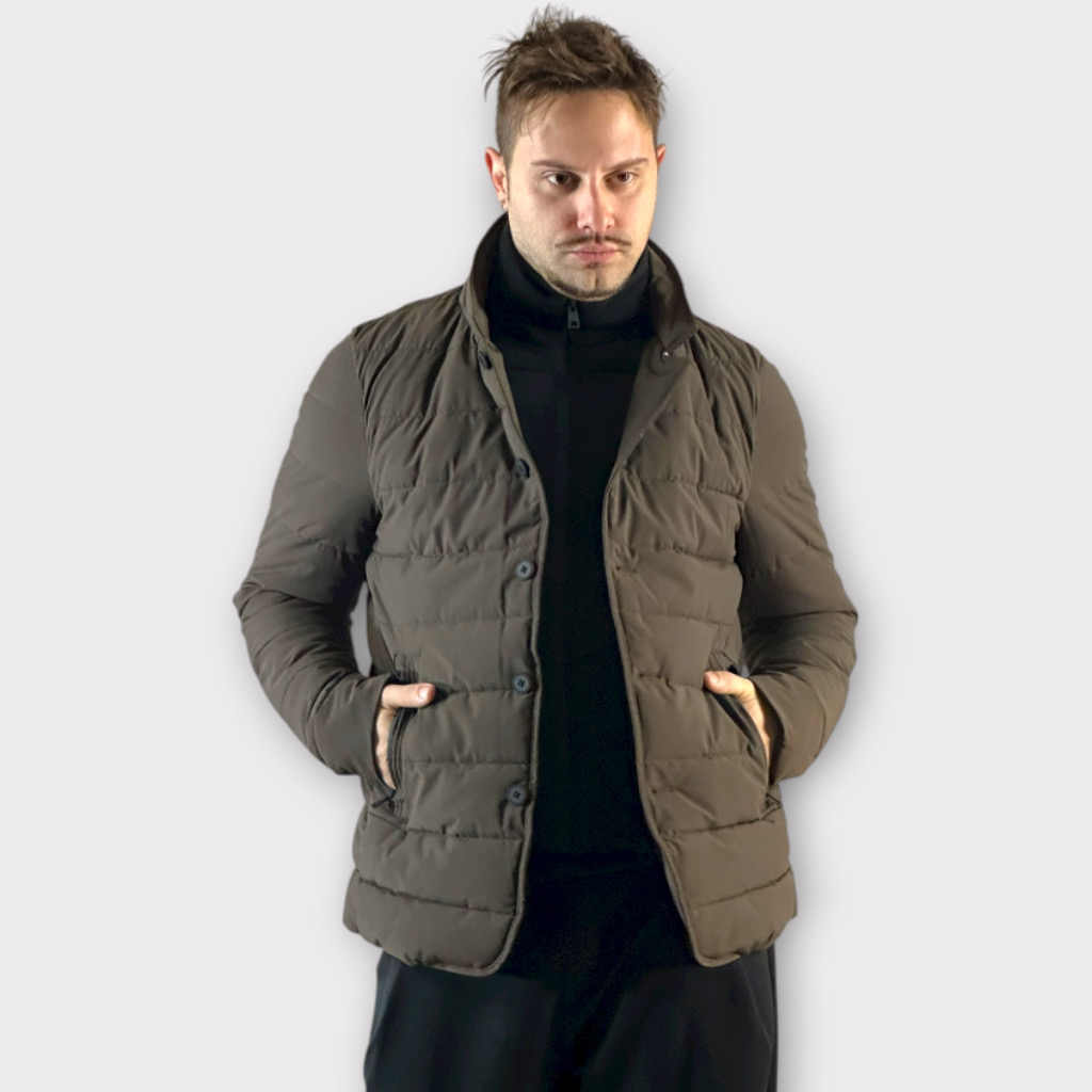 IMG 2794 Καπιτονέ Μπουφάν Με Επένδυση Cacao