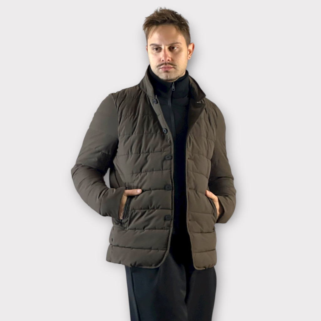 IMG 2796 Καπιτονέ Μπουφάν Με Επένδυση Cacao