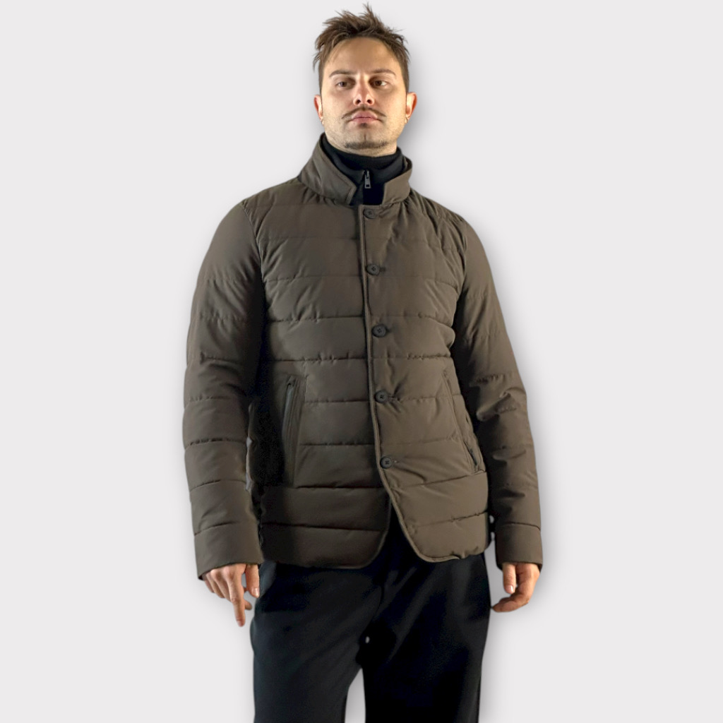 IMG 2799 Καπιτονέ Μπουφάν Με Επένδυση Cacao