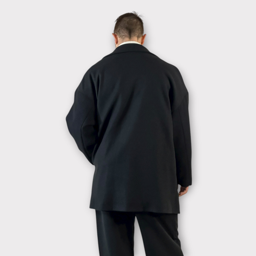 IMG 2842 Ημιπαλτο Over Κοντο Μαύρο