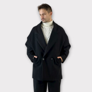 Ημιπαλτο Over Κοντο Μαύρο