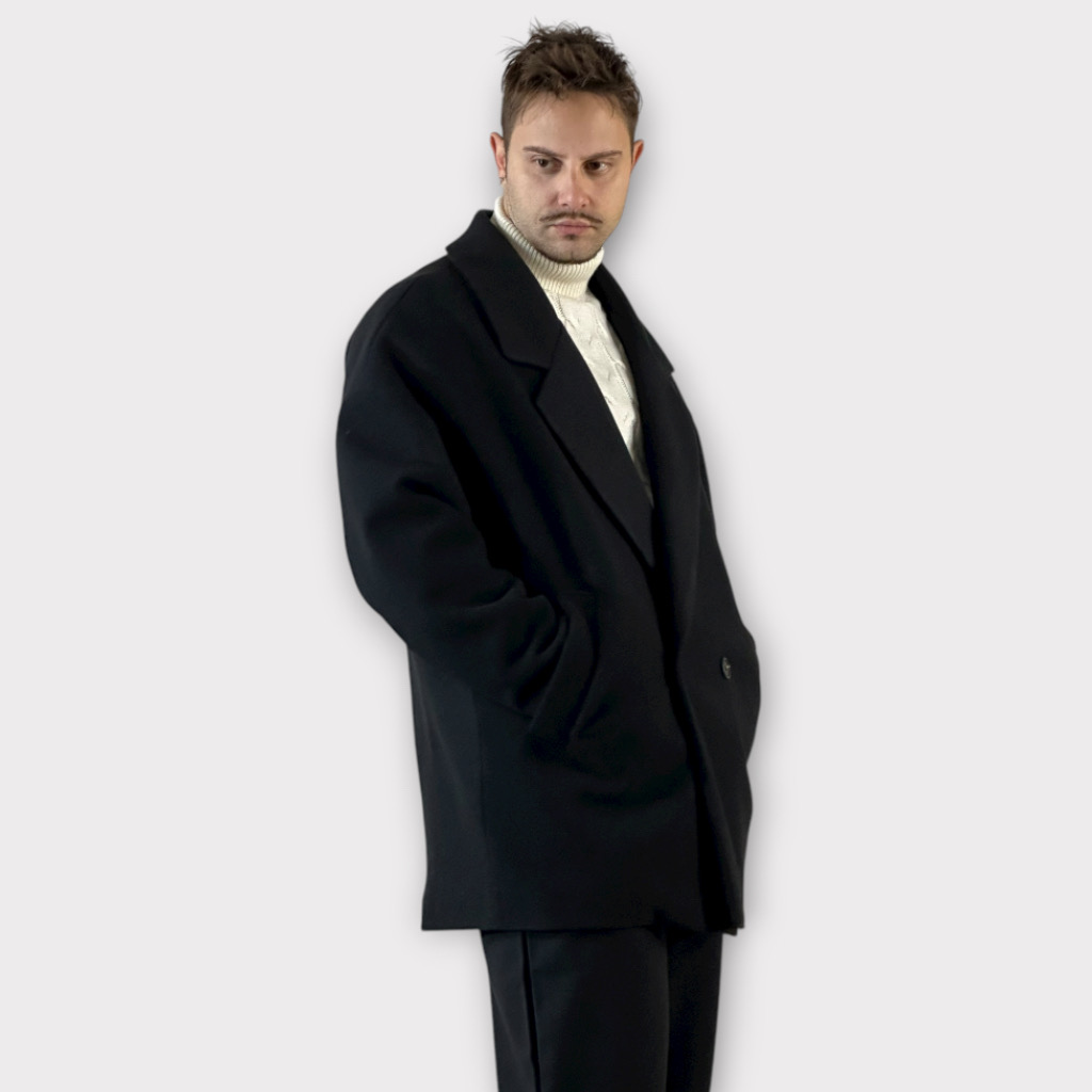 IMG 2844 Ημιπαλτο Over Κοντο Μαύρο