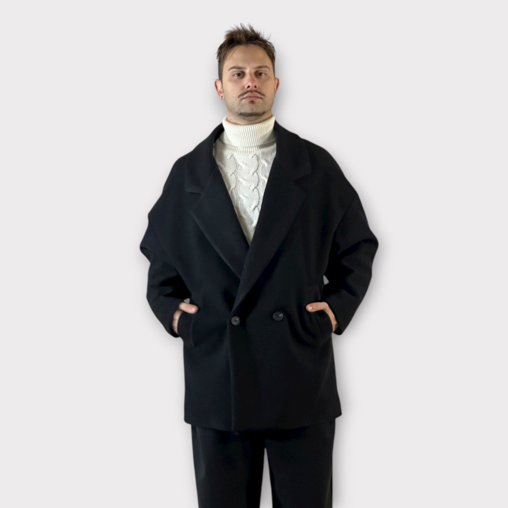 IMG 2845 Ημιπαλτο Over Κοντο Μαύρο