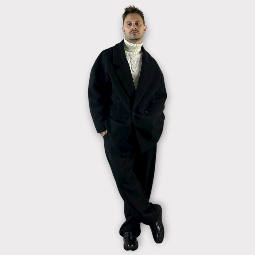 IMG 2846 Ημιπαλτο Over Κοντο Μαύρο