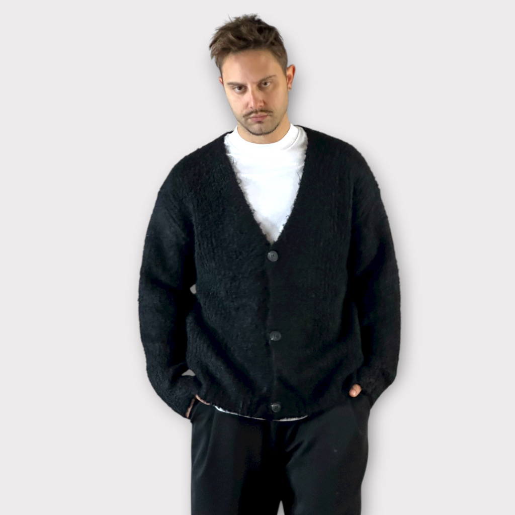 IMG 2906 Ζακέτα Over Πλεκτη Black