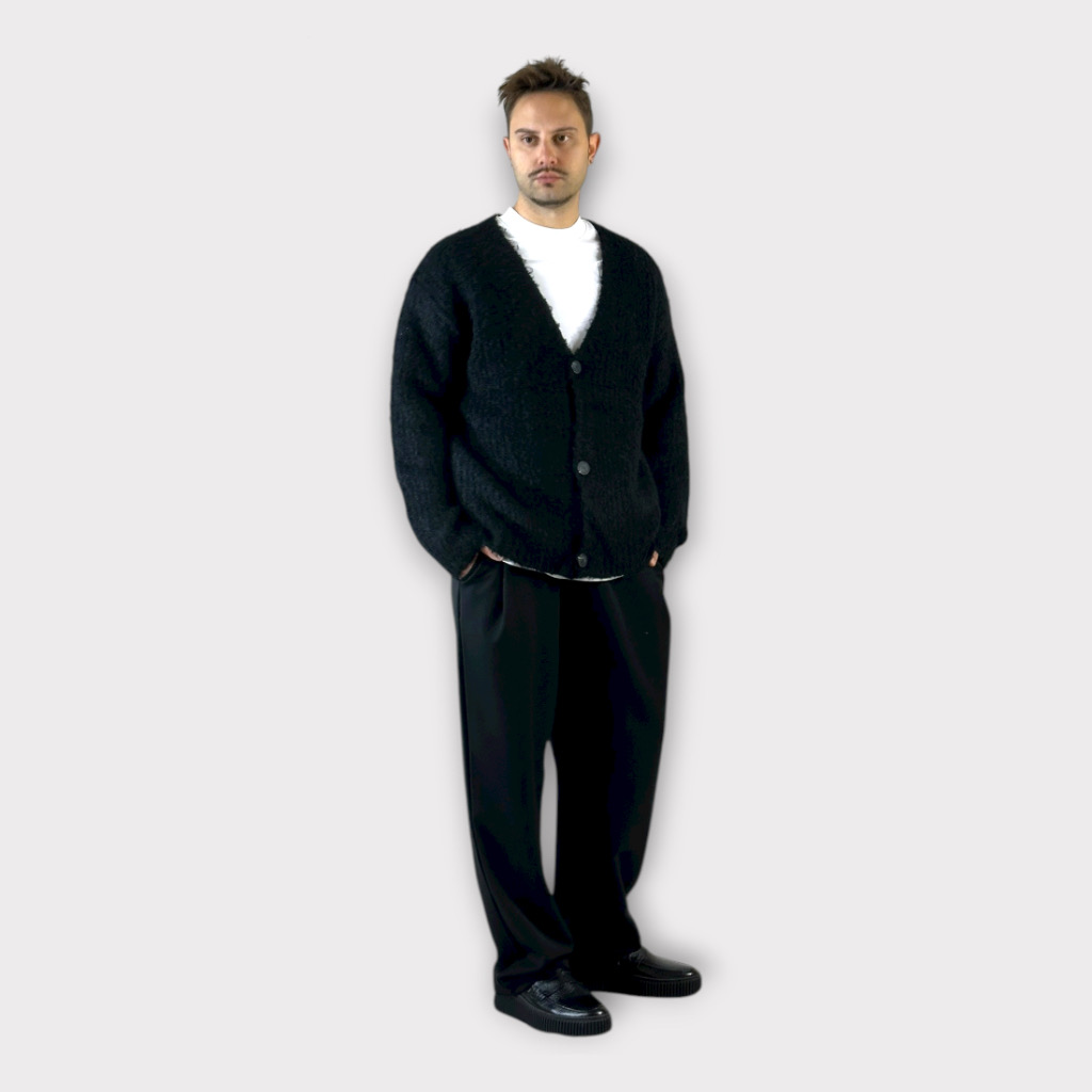 IMG 2907 Ζακέτα Over Πλεκτη Black