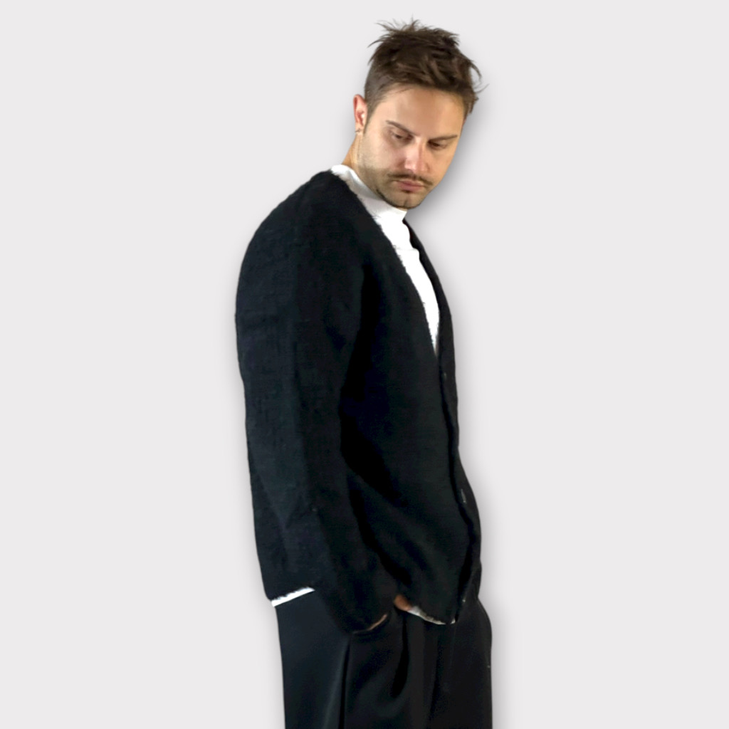 IMG 2910 Ζακέτα Over Πλεκτη Black