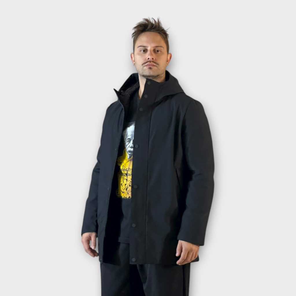 IMG 3020 Παρκα Με Επένδυση Και Κουκούλα Μαύρο