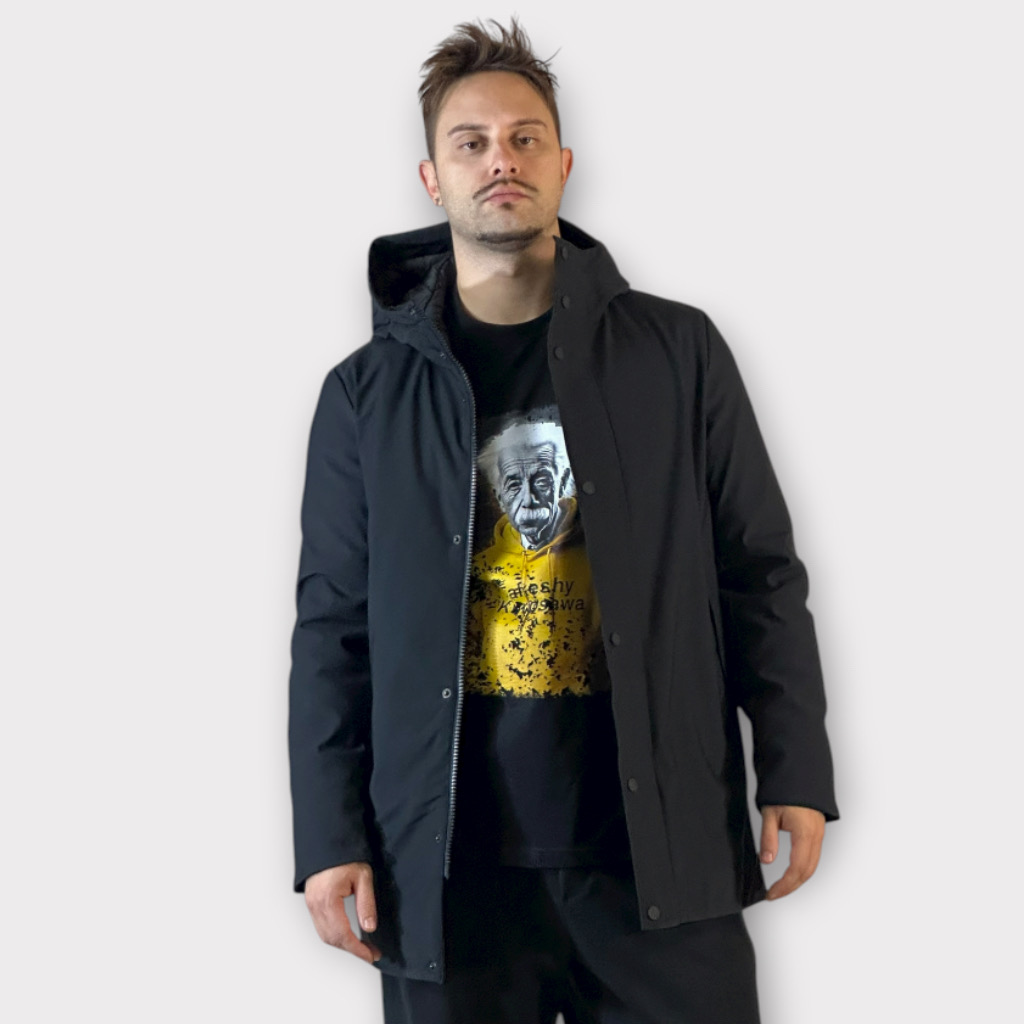 IMG 3021 Παρκα Με Επένδυση Και Κουκούλα Μαύρο