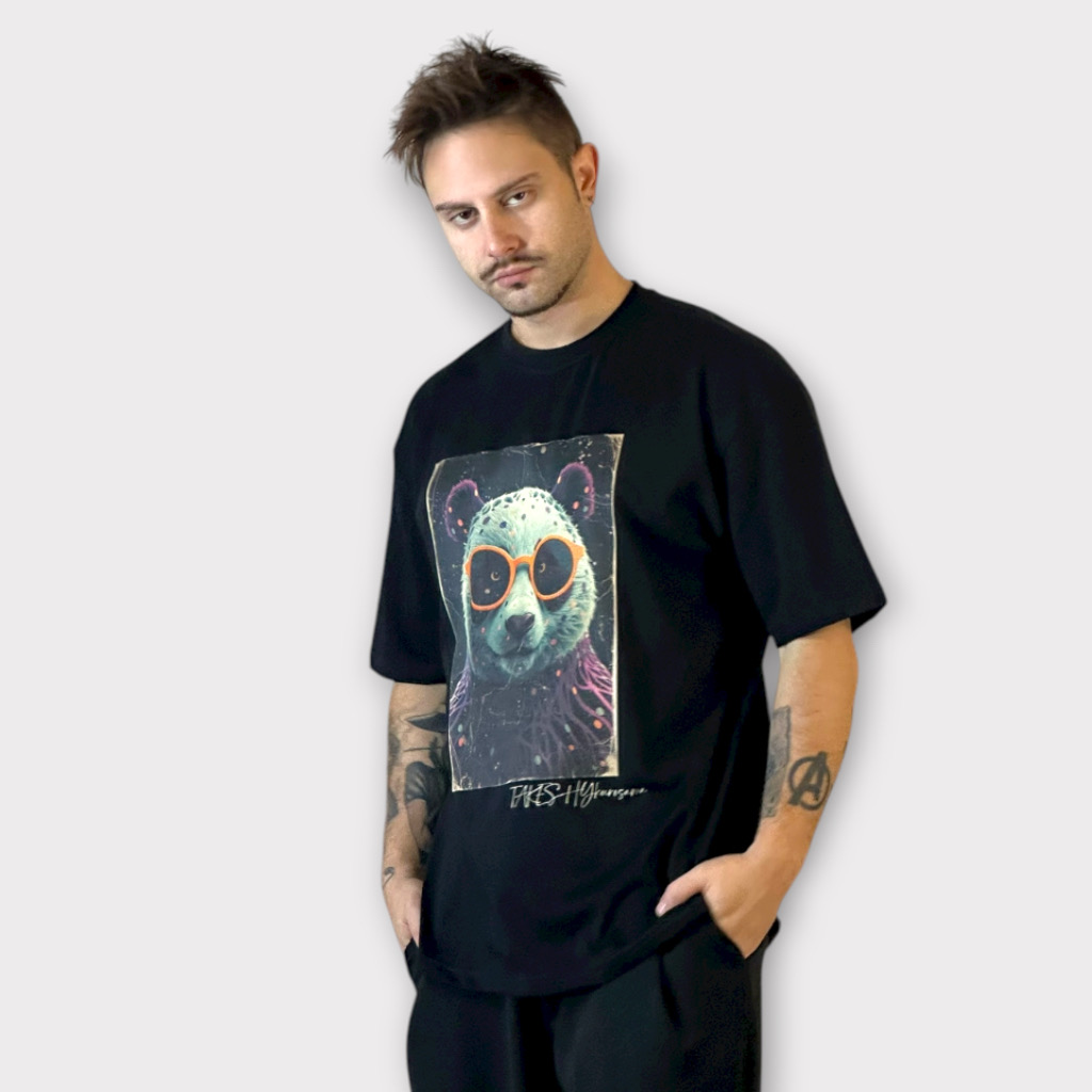 IMG 3034 Takeshy Kurosawa T-shirt New Bear Nero