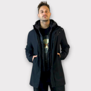 Παρκα Με Αποσπώμενη Επένδυση Και Κουκούλα Μαύρο