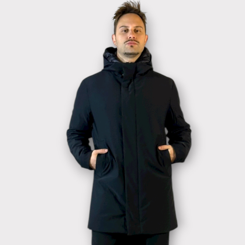 IMG 3047 Παρκα Με Αποσπώμενη Επένδυση Και Κουκούλα Μαύρο