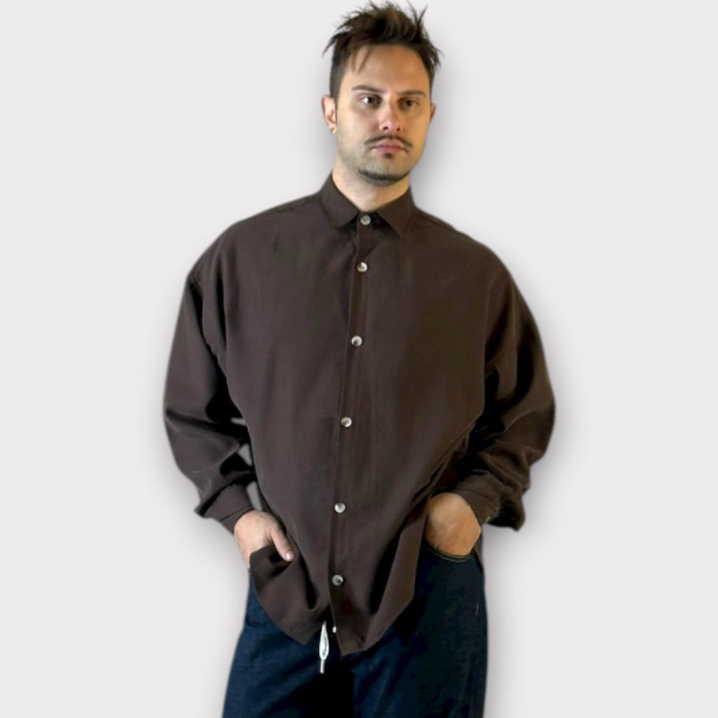 Πουκάμισο Relaxed Fit Cacao