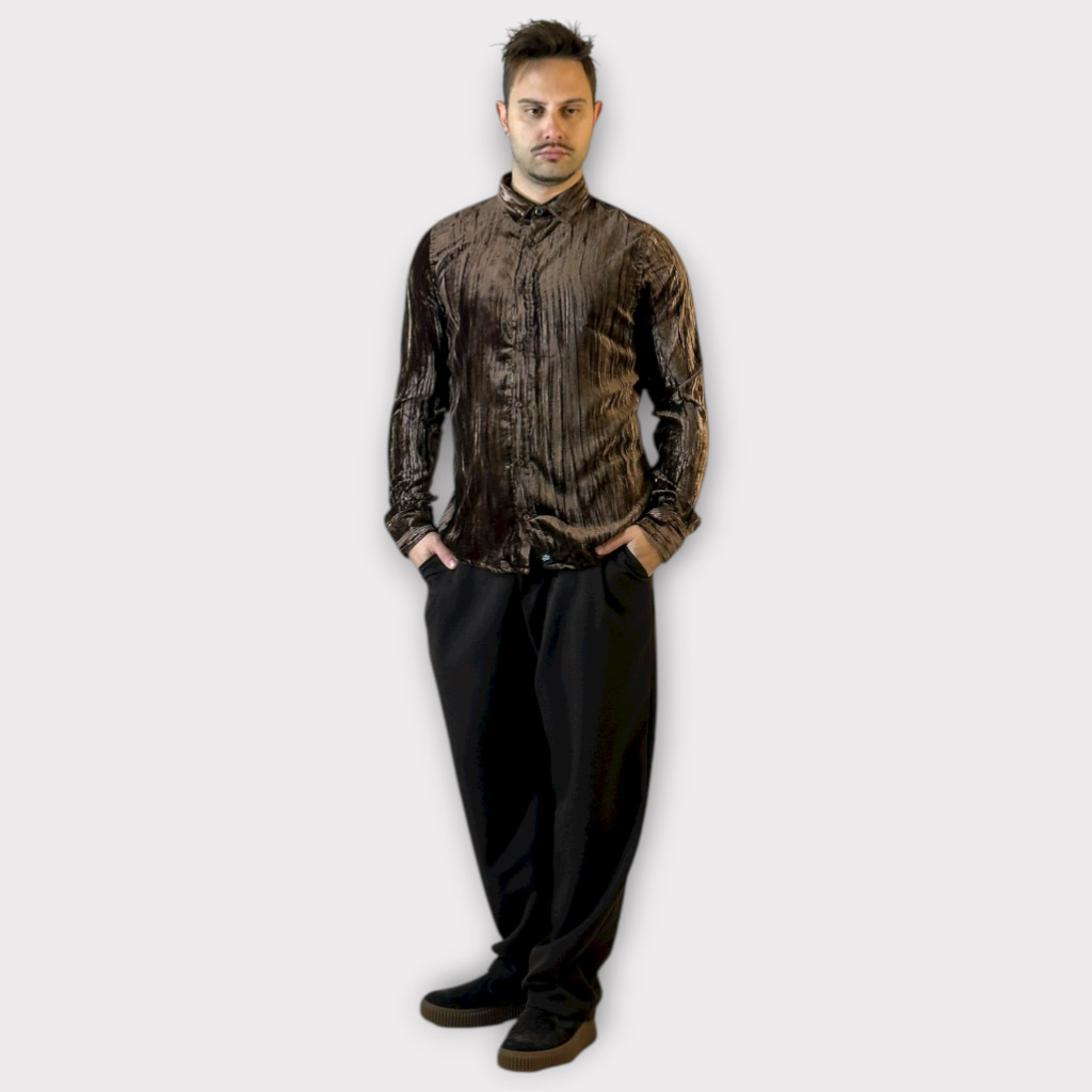 IMG 3218 Πουκάμισο Velvet Regular Fit Cacao