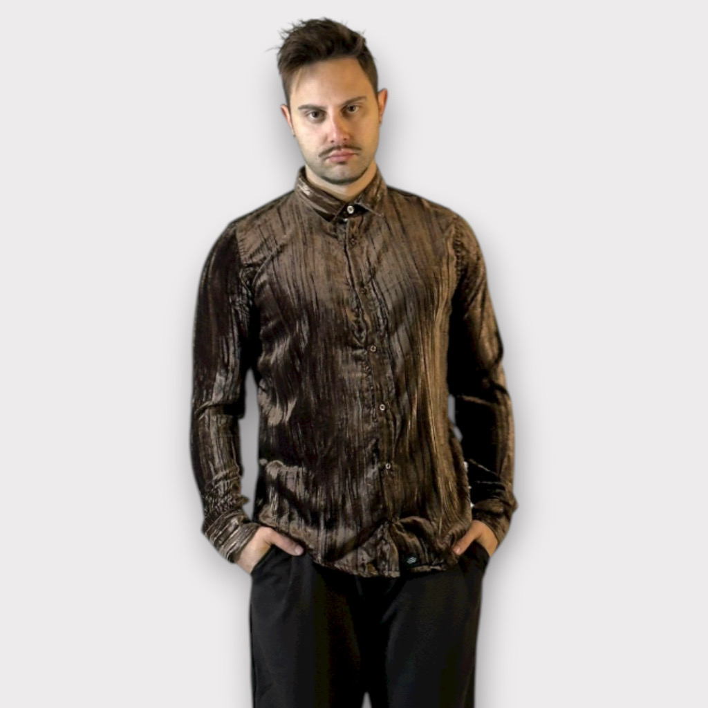 IMG 3220 Πουκάμισο Velvet Regular Fit Cacao