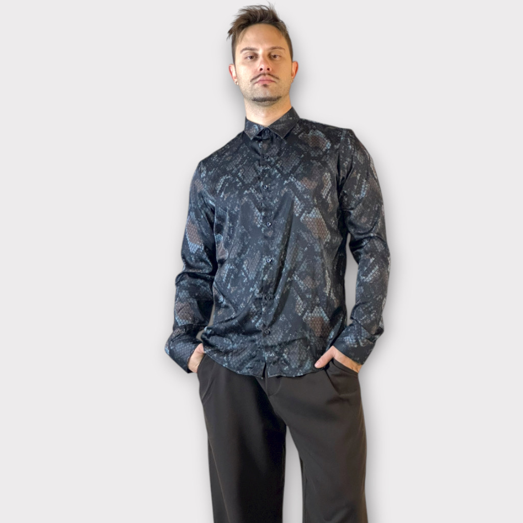 IMG 3265 Πουκάμισο Karl Snake Print