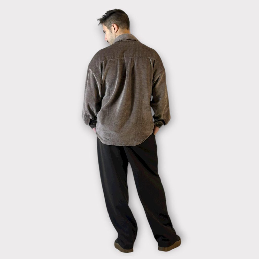 IMG 3281 Πουκάμισο Relaxed Fit Velvet Cacao