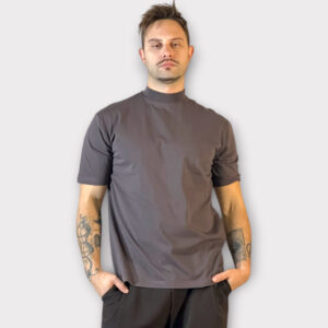 T-shirt Comfort fit Cafe Με Ψηλό Λαιμό