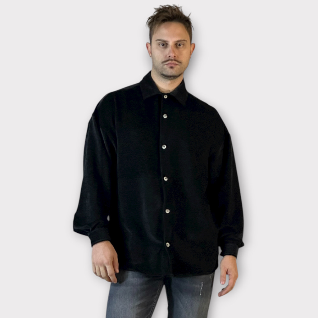 Πουκάμισο Relaxed Fit Velvet Black