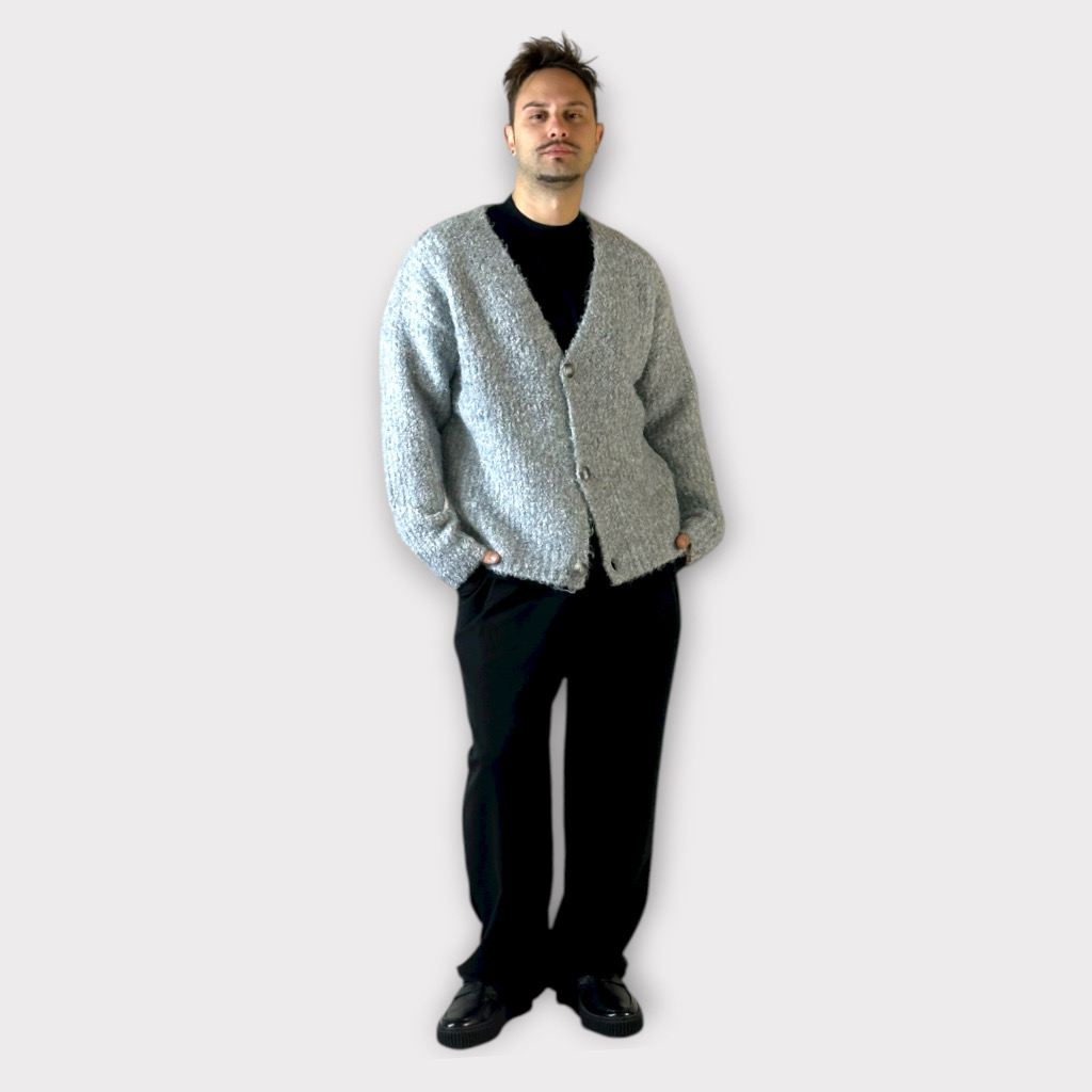 IMG 3439 Ζακέτα Over Πλεκτη Light Gray