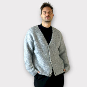 Ζακέτα Over Πλεκτη Light Gray