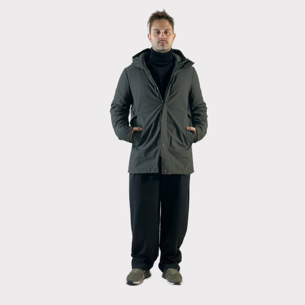 IMG 3475 Παρκα Με Επένδυση Και Κουκούλα Chaki