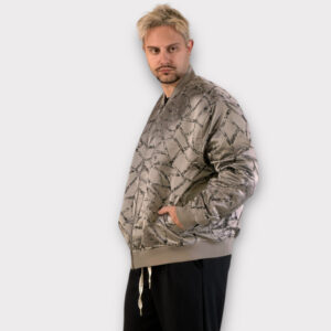 Μπουφάν Καπιτονέ Γκρι Geometric