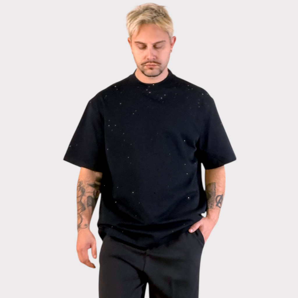 IMG 4433 T-shirt Black Strass Oversized 2
