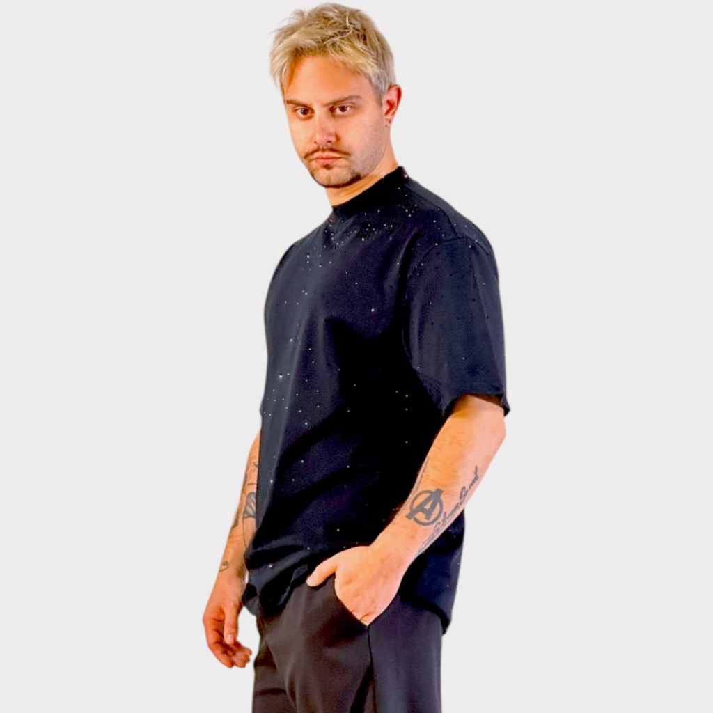 IMG 4434 T-shirt Black Strass Oversized 2