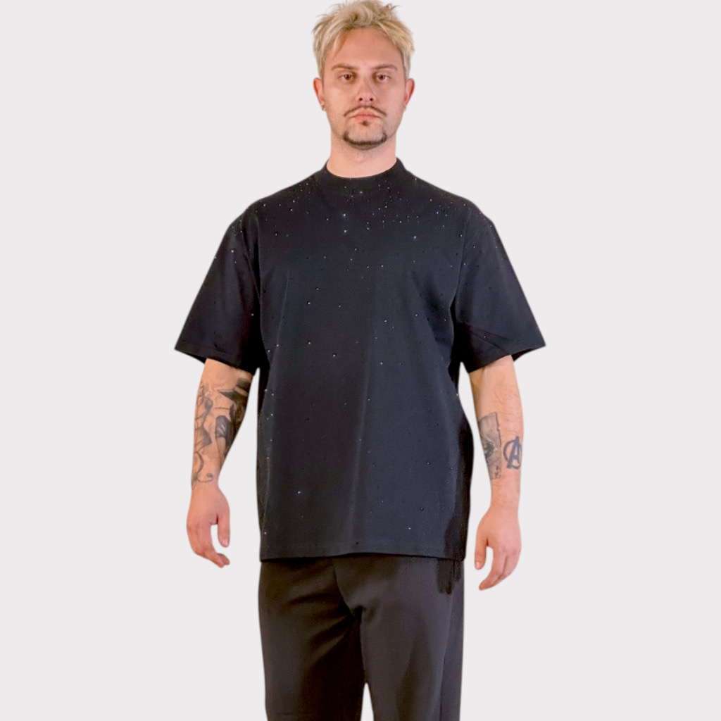 IMG 4438 T-shirt Black Strass Oversized 1