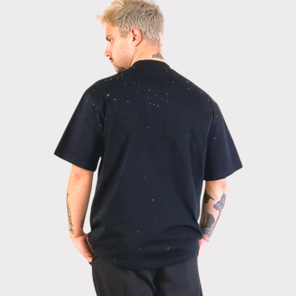 IMG 4440 T-shirt Black Strass Oversized 1