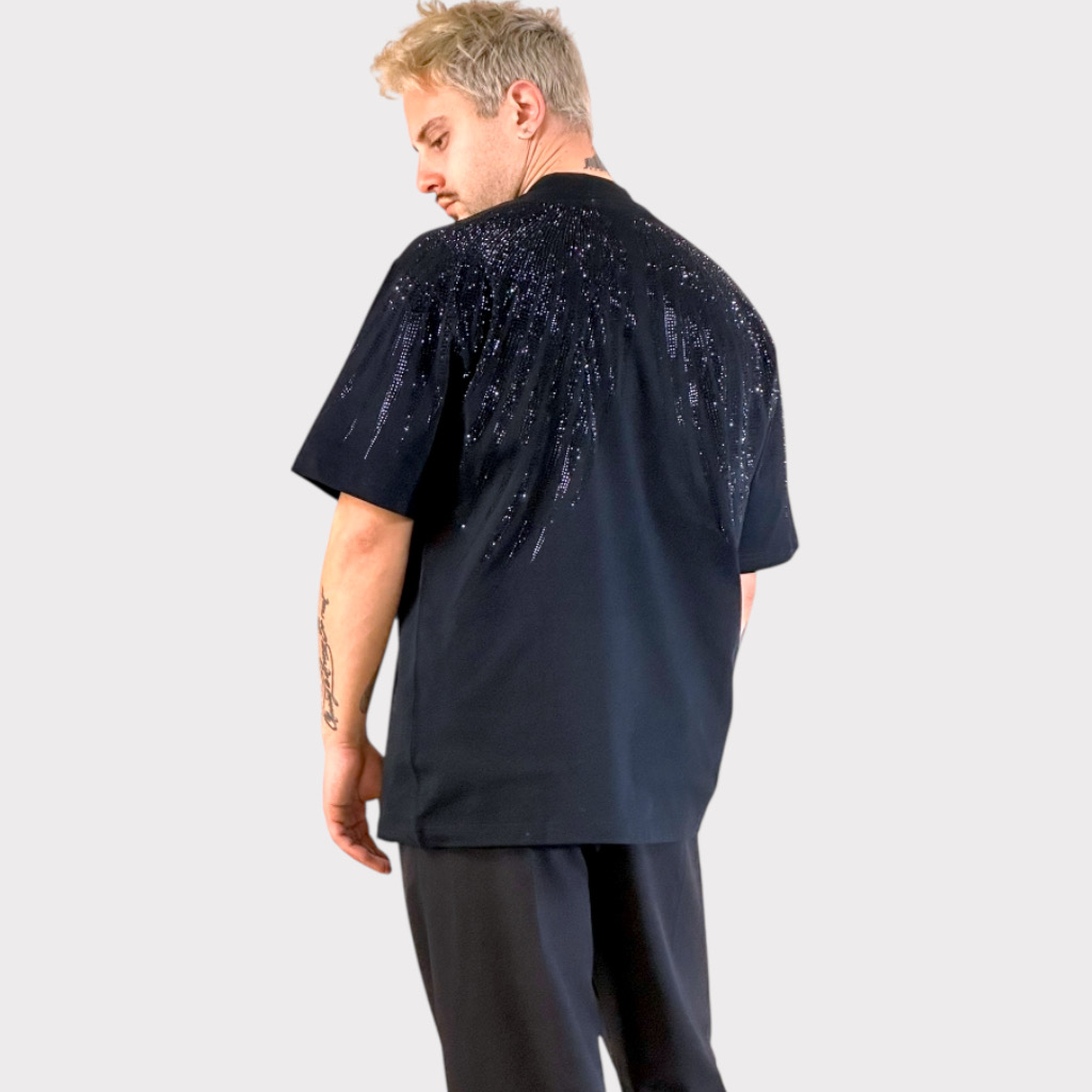 IMG 4444 T-shirt Black Strass Oversized 2