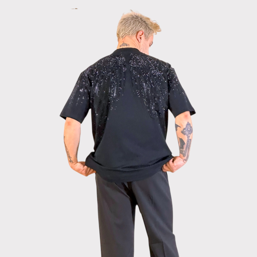 IMG 4446 T-shirt Black Strass Oversized 2