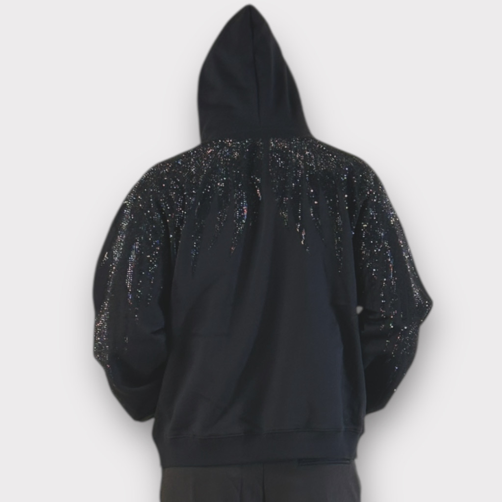 IMG 4462 Μπλούζα Black Strass Oversized
