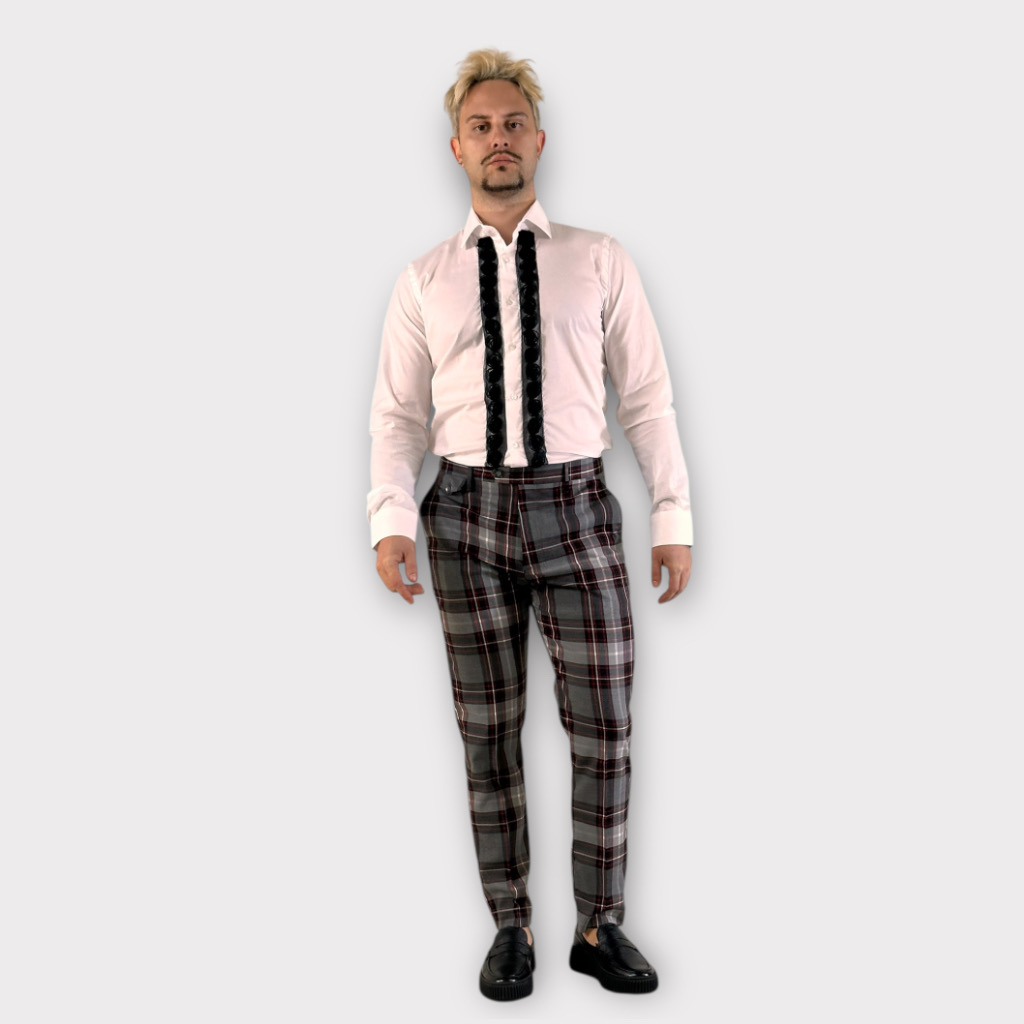 IMG 4486 Πουκάμισο Tuxedo Ruffle Flower White