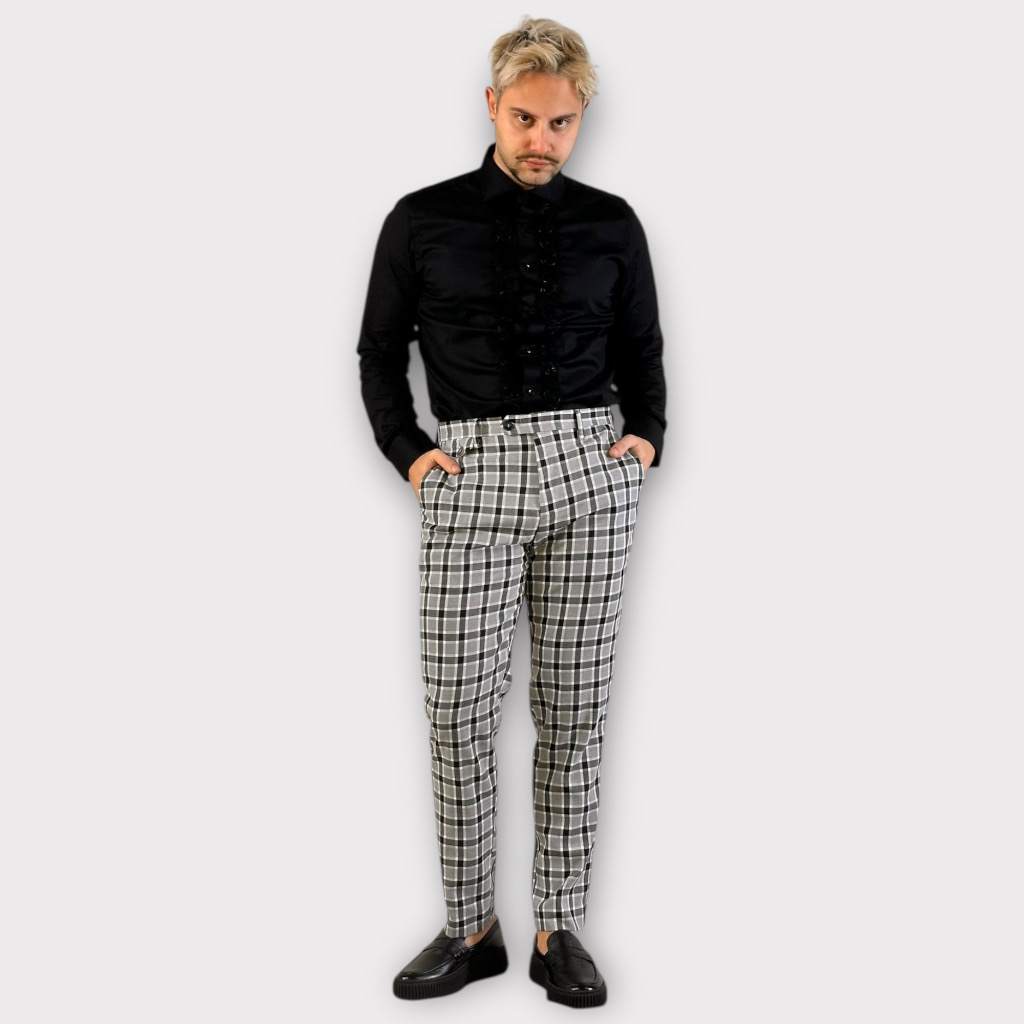 IMG 4506 Πουκάμισο Tuxedo Ruffle Flower Black