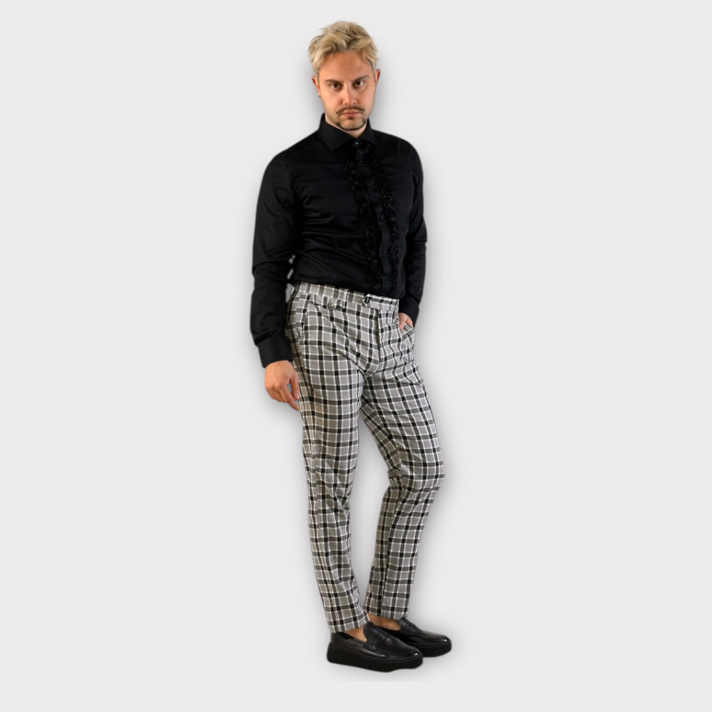 IMG 4509 Πουκάμισο Tuxedo Ruffle Flower Black