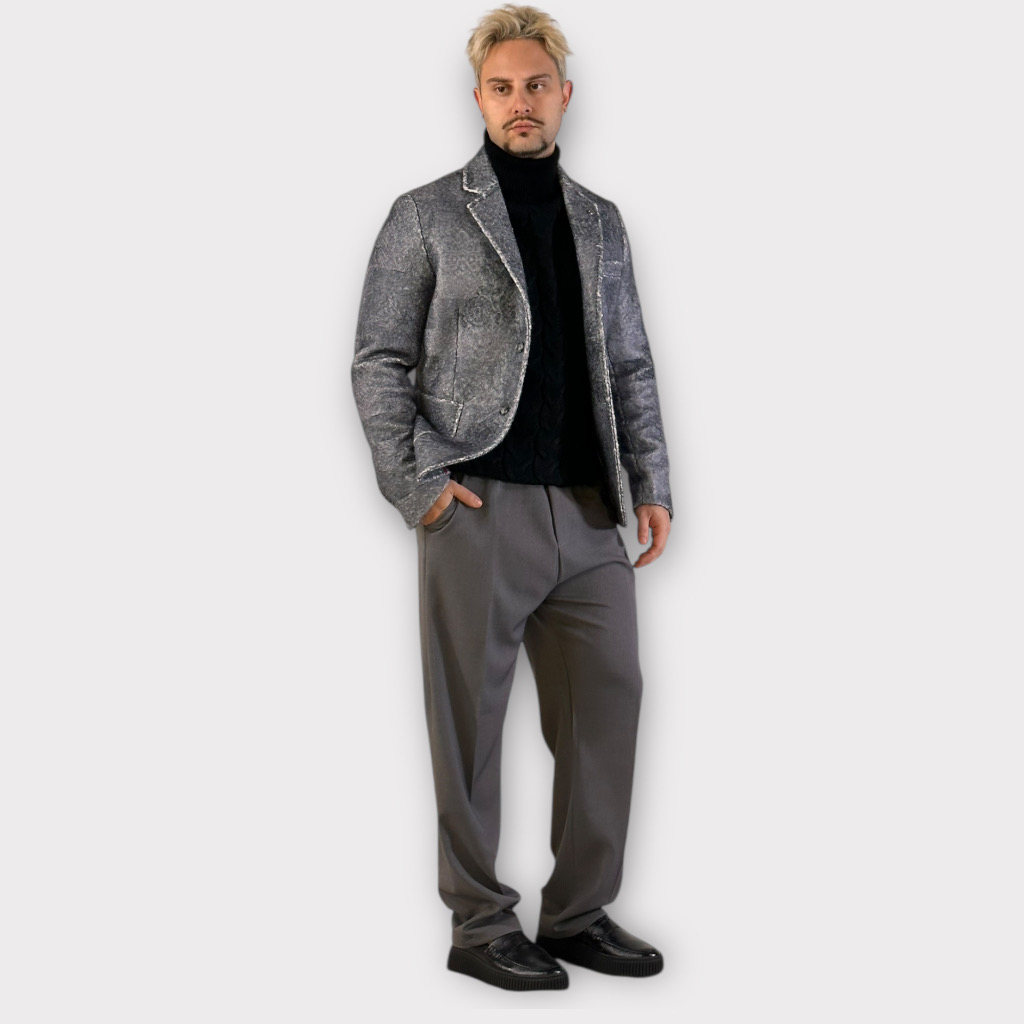 IMG 4648 Μπλέιζερ Με Σχέδιο Ύφανσης 2