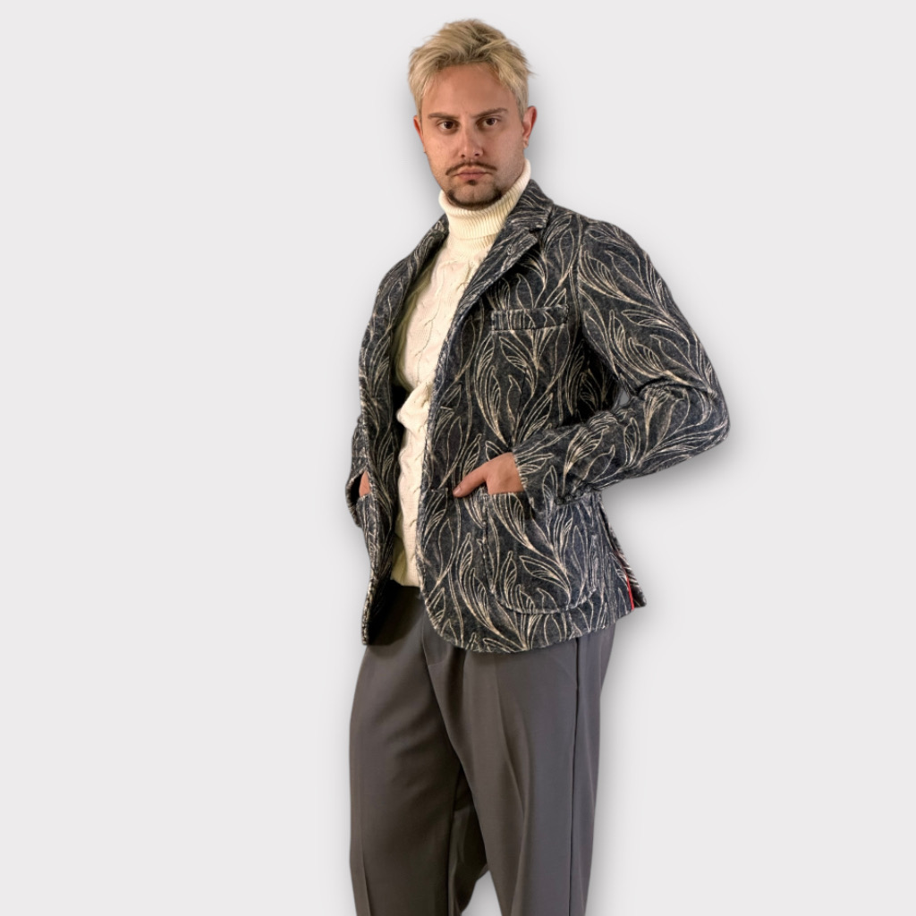 IMG 4664 Μπλέιζερ Με Σχέδιο Ύφανσης 1