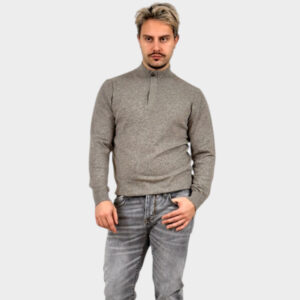 Ζιβάγκο με Κουμπι Και Φερμουάρ Μπεζ