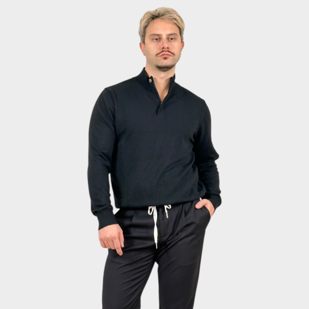 IMG 5539 Ζιβάγκο με Κουμπι Και Φερμουάρ Μαύρο