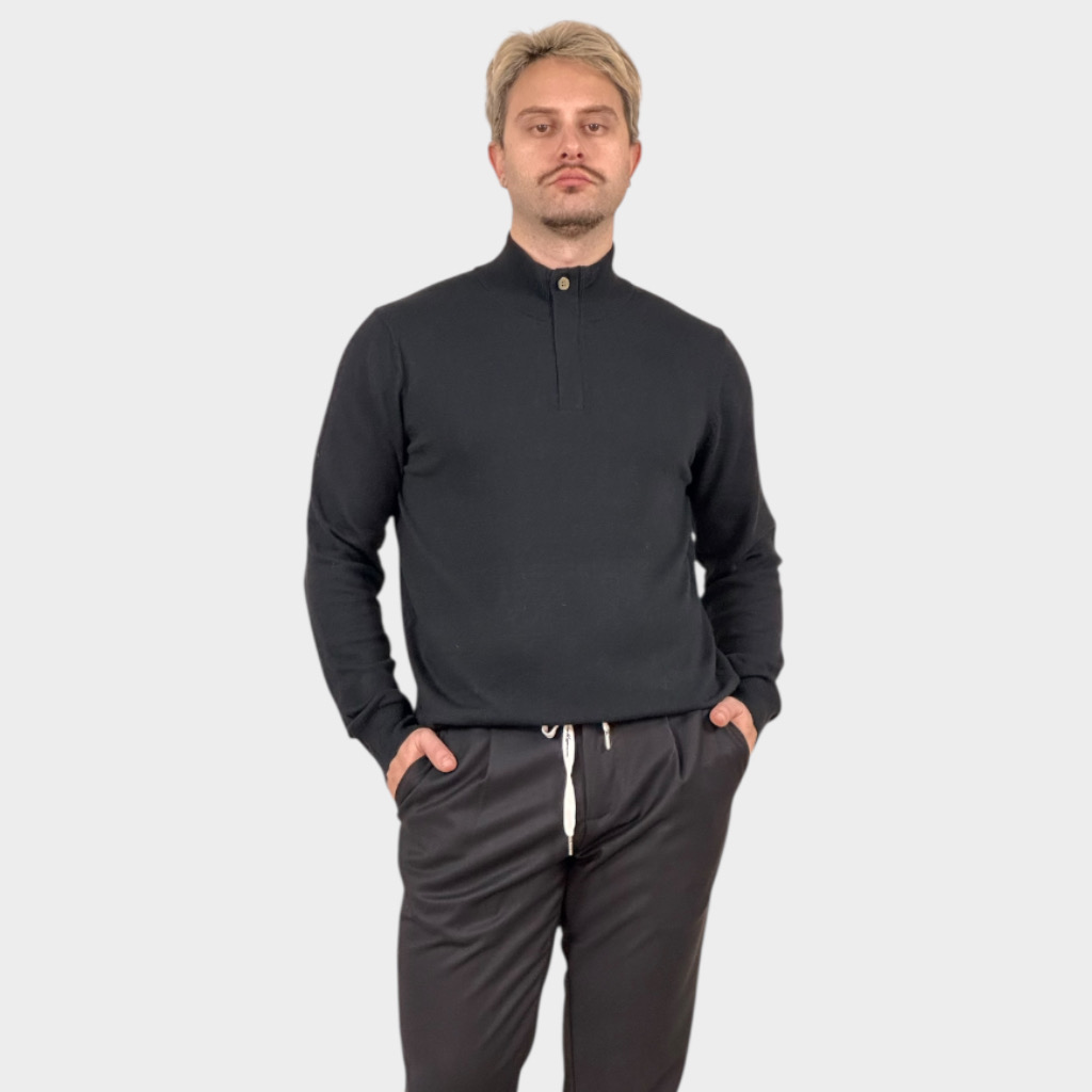 IMG 5543 Ζιβάγκο με Κουμπι Και Φερμουάρ Μαύρο