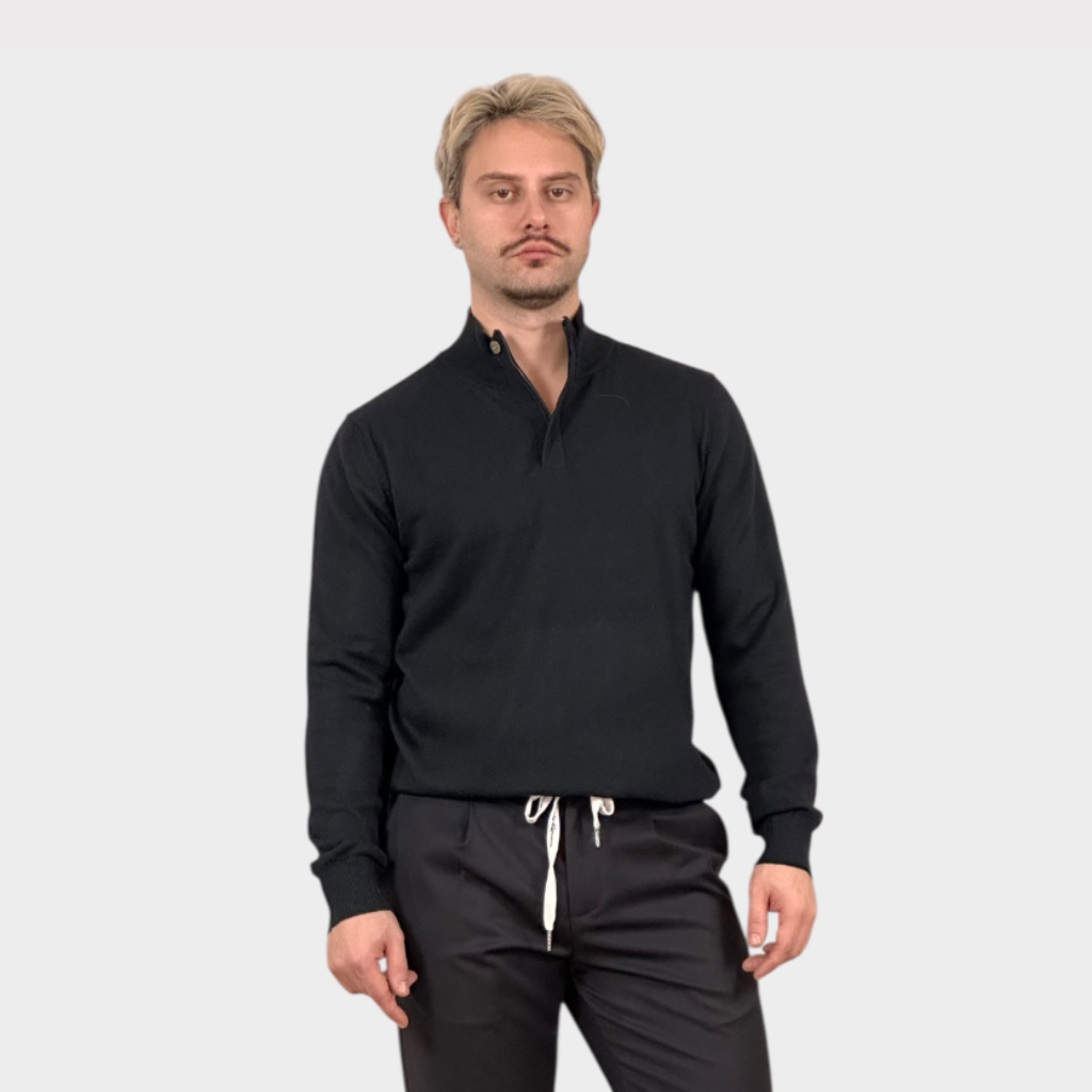 IMG 5545 Ζιβάγκο με Κουμπι Και Φερμουάρ Μαύρο