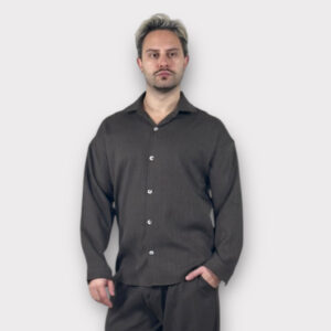 Πουκάμισο Oversize Cacao