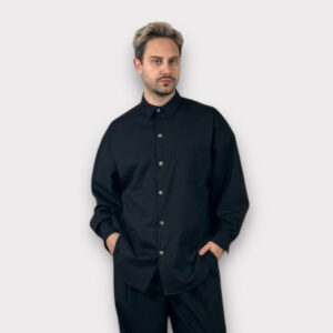 Πουκάμισο Με Ριγες Oversize Long Black