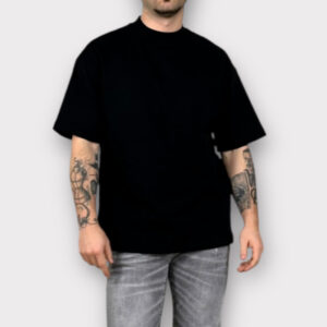 T-shirt Oversize Με Ψηλο Λαιμο Μαύρο