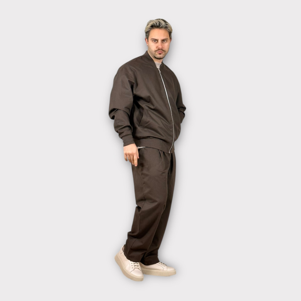 IMG 6193 Pilot Jacket Oversize Cotton Coffee