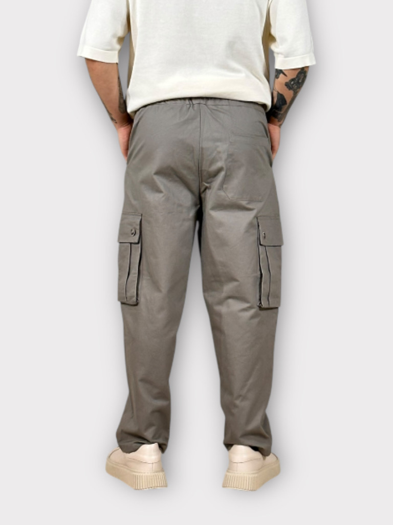 IMG 6222 Παντελόνι Cargo Oversize Cotton Fango