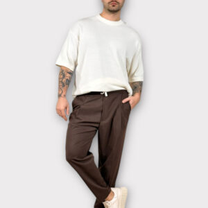 Παντελόνι Με Μεση Jogger & Πιετες Caffee